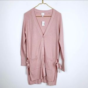 Dusty Pink Long Tie Side Sweater Dressbarn